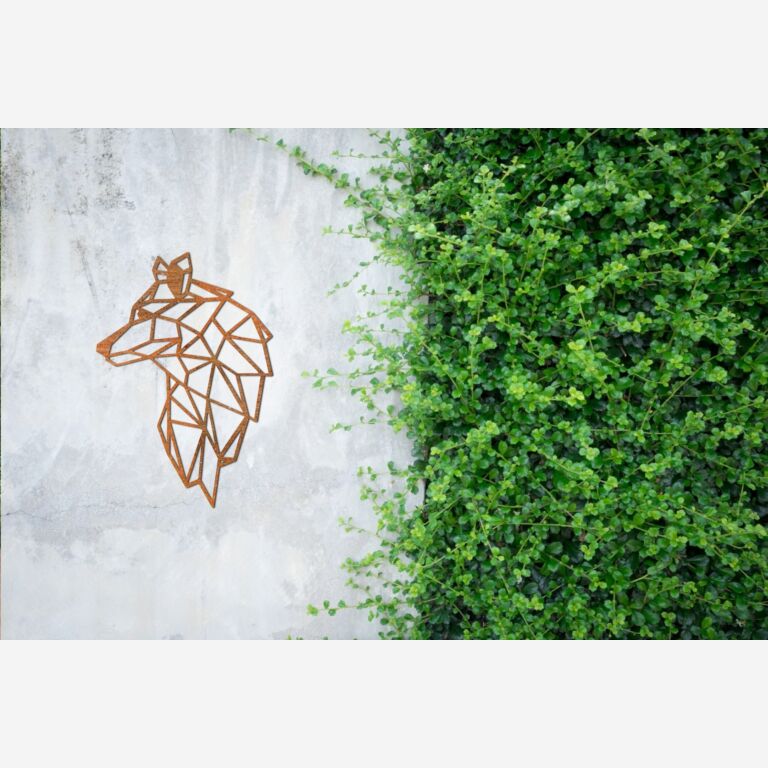 Décoration murale en acier corten Wolf 2.0