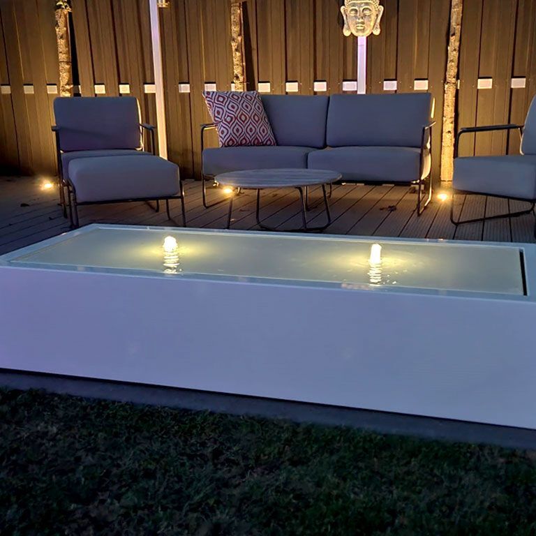 Table d'eau en aluminium 200 x 80 x 40 cm