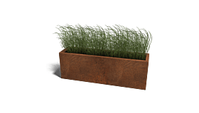 Bac à plantes en acier corten Texas 300x1200