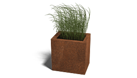 Bac à plantes en acier corten Texas 300x400