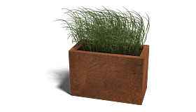 Bac à plantes en acier corten Texas 300x600