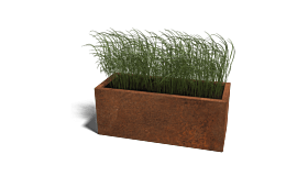 Bac à plantes en acier corten Texas 400x1000