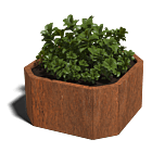 Bac à plantes en acier corten Boston 500