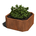 Bac à plantes en acier corten Boston 600