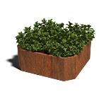 Bac à plantes en acier corten  Boston 800