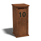 Boîte aux lettres en acier corten Arizona Type S