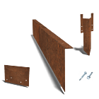 Bordure en acier corten à bord replié 120mm kit complet pour 15 mètres