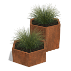 Bac à plantes en acier corten Denver special II 400