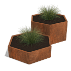 Bac à plantes en acier corten Denver special II 600