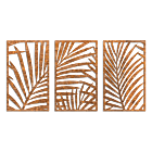 Décorations murales en acier corten Ferns 3-parts