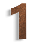 Numéro de maison en acier corten 1 - 300mm