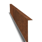Bordure en acier corten à bord replié 120mm (longueur 1500mm)