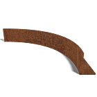 Paroi de soutènement en acier corten courbe intérieure 1500x1500mm (hauteur 300mm)