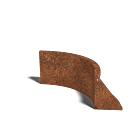 Paroi de soutènement en acier corten courbe intérieure 500x500mm (hauteur 300mm)