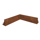 Paroi de soutènement en acier corten angle intérieur 1000x1000mm (hauteur 300mm)