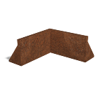 Paroi de soutènement en acier corten angle intérieur 500x500mm (hauteur 300mm)