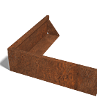 Paroi de soutènement en acier corten angle extérieur 1000x1000mm (hauteur 300mm)