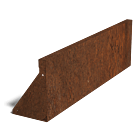 Paroi de soutènement en acier corten droite 1000mm (hauteur 300mm)