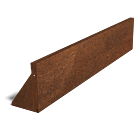 Paroi de soutènement en acier corten droite 1500mm (hauteur 300mm)