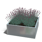 Bac à plantes en acier galvanisé Miami 1000x1000