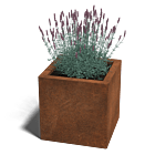 Bac à plantes en acier corten Miami 400x400