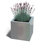 Bac à plantes en acier galvanisé Miami 400x400