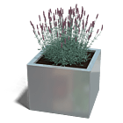 Bac à plantes en acier galvanisé Miami 500x500