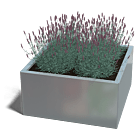 Bac à plantes en acier galvanisé Miami 800x800