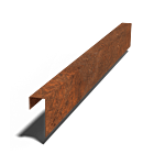 Profilé de transition en acier Corten 150x60x50 (longueur 1500mm)
