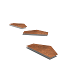 Dalle de cheminement en acier Corten Hexagone HV 500