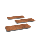 Dalle de cheminement en acier Corten Rectangle 600x250