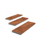 Dalle de cheminement en acier Corten Rectangle 750x250