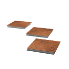 Dalle de cheminement en acier Corten Carré 300x300