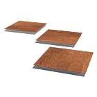 Dalle de cheminement en acier Corten Carré 400x400