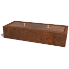 Table d’eau en acier corten 2000x800x400