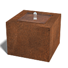 Table d’eau en acier corten 500x500x400
