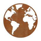 Décorations murales en acier corten Globe