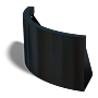 Paroi de soutènement en acier thermolaqué courbe extérieure 500x500mm (hauteur 300mm)