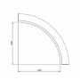 Paroi de soutènement en acier corten courbe intérieure 1000x1000mm (hauteur 600mm)