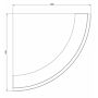 Paroi de soutènement en acier thermolaqué courbe extérieure 1000x1000mm (hauteur 300mm)