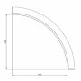 Paroi de soutènement en acier thermolaqué courbe intérieure 1500x1500mm (hauteur 500mm)