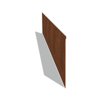 Bordure en acier corten à bord aplati 35 cm (longueur 240 cm)