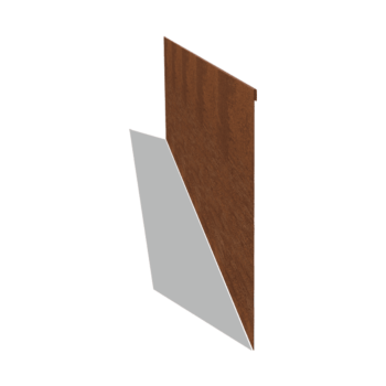 Bordure en acier corten à bord aplati 45 cm (longueur 240 cm)