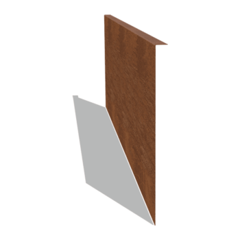 Bordure en acier corten à bord replié 45 cm (longueur 150 cm)