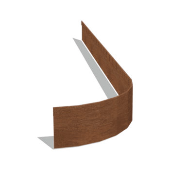 Bordure FLEX en acier corten à bord aplati 13 cm (longueur 150 cm)