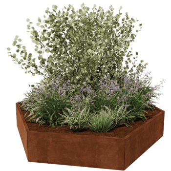 Bac à plantes en acier corten Denver 120
