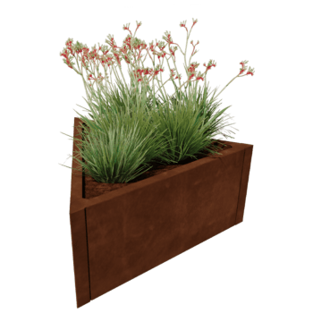 Bac à plantes en acier corten Alaska équilatéral 80 cm