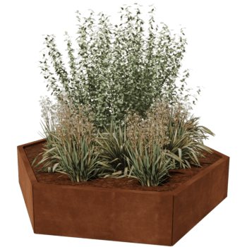 Bac à plantes en acier corten Denver 80