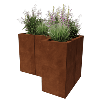Bac à plantes en acier corten Kansas 30