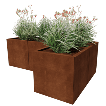 Bac à plantes en acier corten Kansas 50